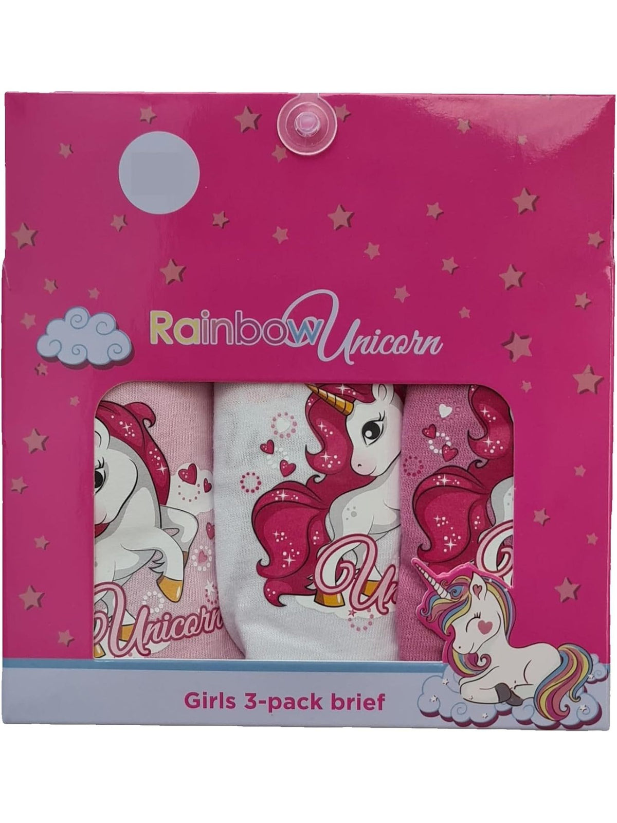 Unicorno | Set 3 Pezzi Mutandine in Cotone  Bambina Slip Mutanda Intimo (6-7 Anni)