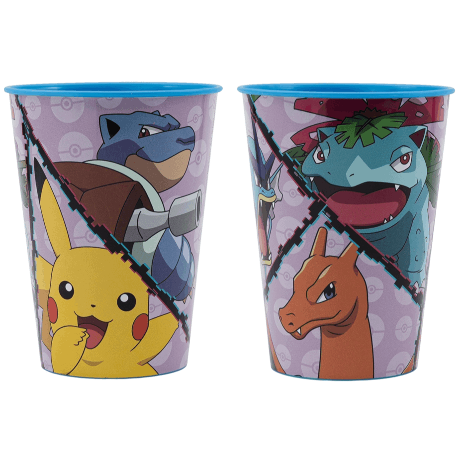 Set 2 Bicchieri per Bambini 260 ml in plastica Regalo per Ragazzi