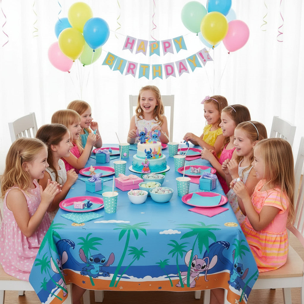 Tovaglia decorazione per compleanno dei bambini e feste a tema, Rettangolare, 120 cm x 180 cm, lavabile