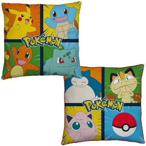 POKEMON - Cuscino Ufficiale Arredo 40x40 cm morbido con imbottitura 100% poliestere - Cameretta Bambini - Pikachu