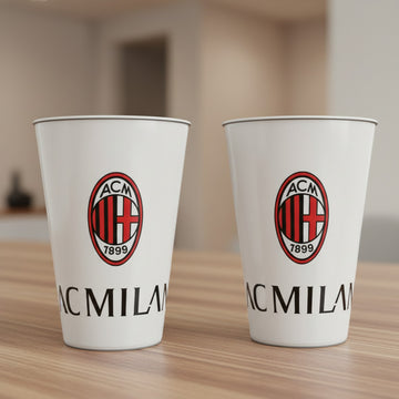 Set 2 Bicchieri in plastica 260ml Tifoso Senza BPA/Regalo  Ragazzi Prodotto Ufficiale ( Milan)