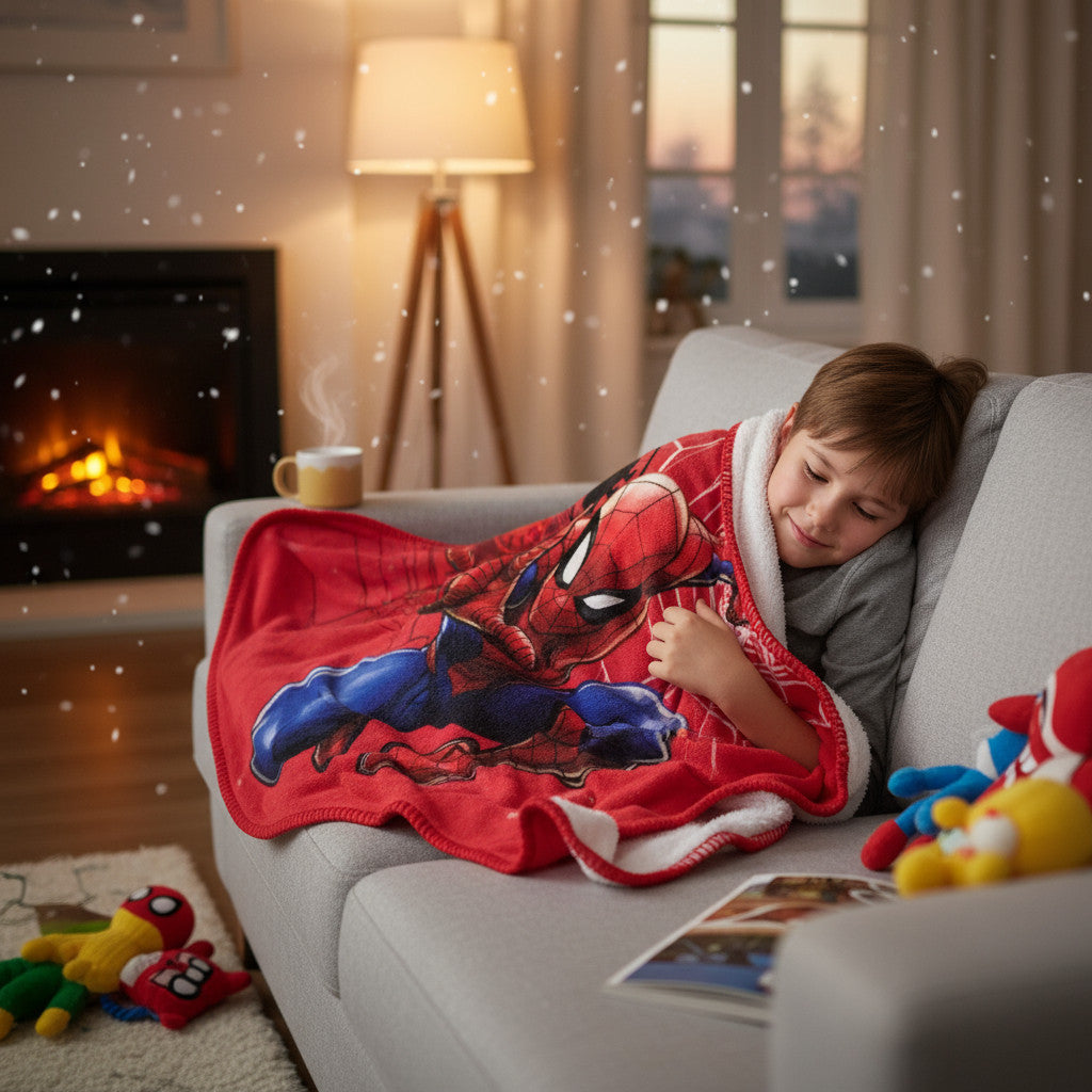 Coperta Plaid Morbida e Calda 100x140cm per Bambini Pile con stampa