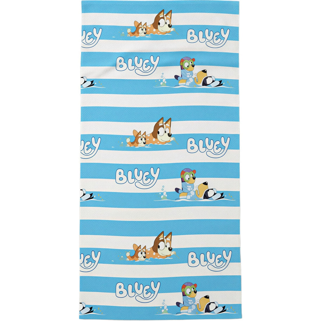 BLUEY - Telo Mare Asciugamano da spiaggia e piscina in microfibra CM. 140X70 asciugatura rapida, morbido