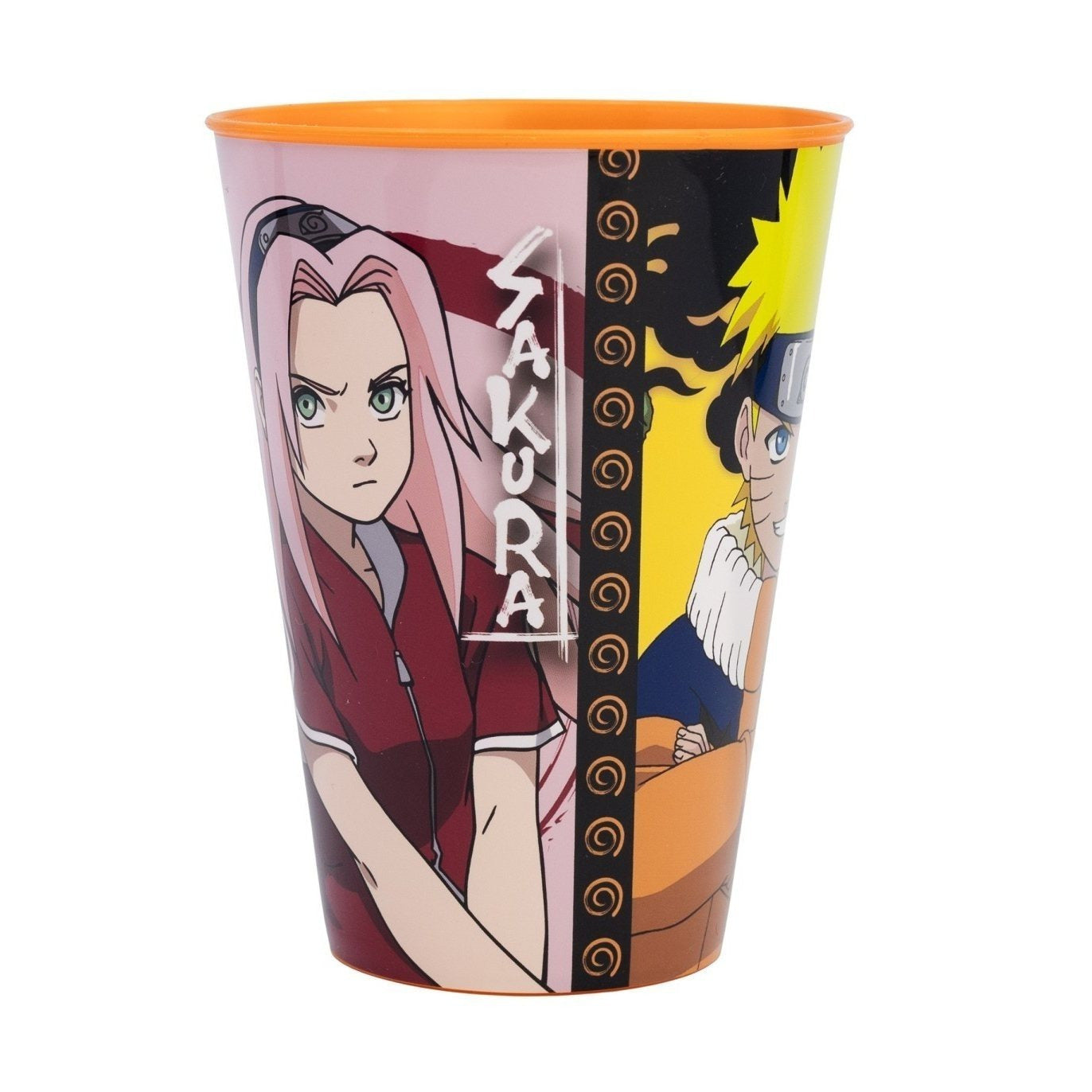 Set 2 Bicchieri per Bambini 260 ml in plastica Regalo per Ragazzi - Adatto per lavastoglie e microonde NARUTO