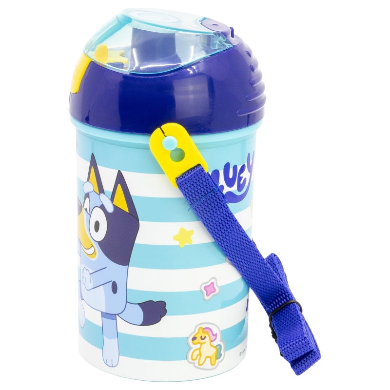 Borraccia Pop UP 450 ml BLUEY con Tracolla e Tappo per Bambini Scuola