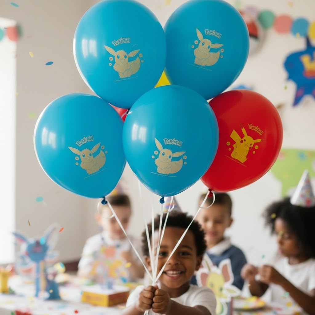 Pokèmon - 8 Pezzi Palloncini Lattice 30 cm Pikachu Decorazione Festa Compleanno bambini e ragazzi 2
