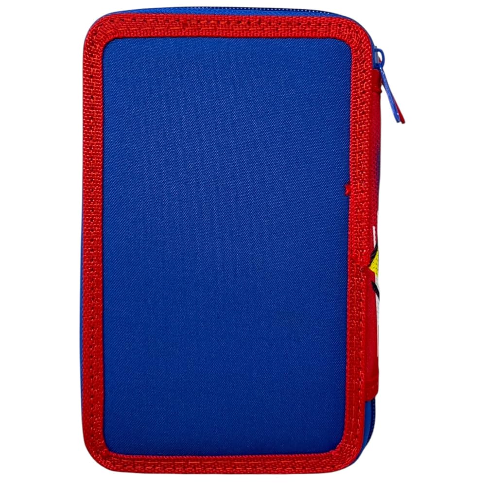 CARTOON Astuccio 3 zip Sonic triplo completo 44 pezzi cancelleria per la scuola multiscomparto penne 7