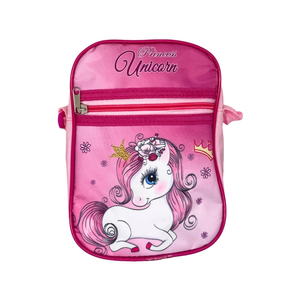 Borsello Bambino Marsupio Tracolla Ragazzo Spalla Regolabile Marsupio Viaggio Sportivo Tempo Libero Gadget (UNICORNO)