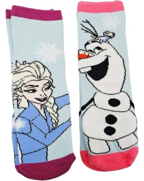 Frozen- 2 paia Calzini antiscivolo ufficiali Calze bambini Frozen anti scivolo