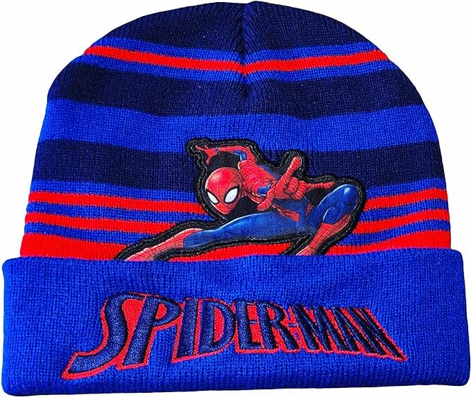 Cappello Invernale Morbido e Caldo Bambini Spiderman Azzurro