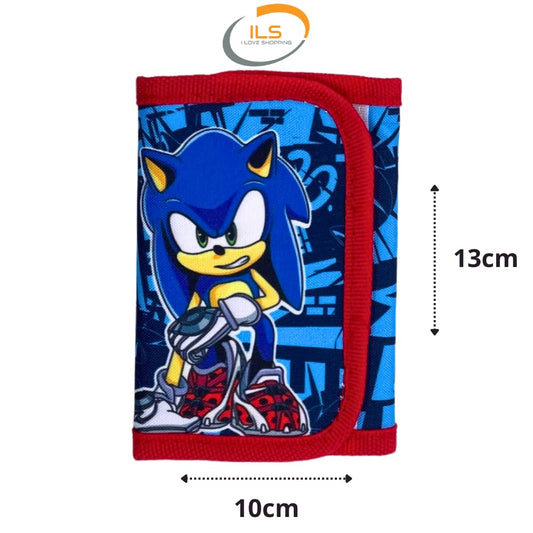 Portafoglio  bambini e ragazzi Pokemo portafogli con portamonete e portatessere ( SONIC)