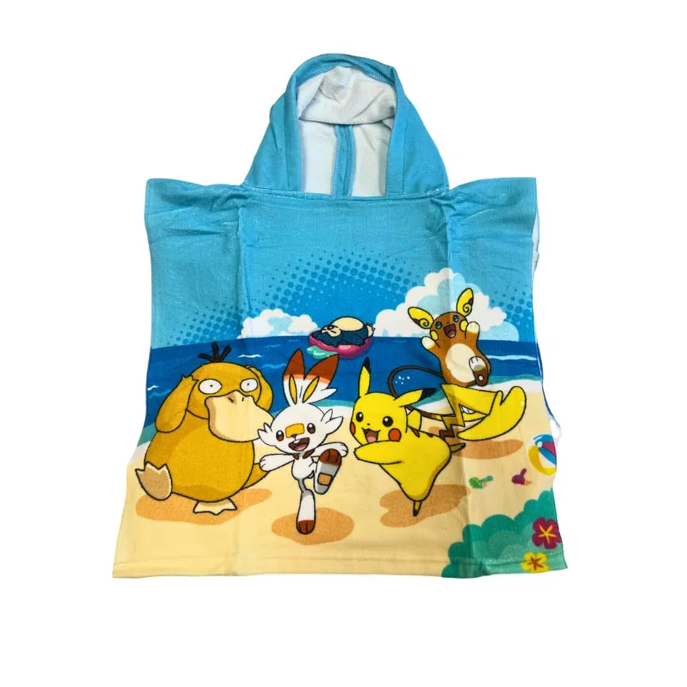 Poncho con cappuccio Asciugamano da spiaggia Mare e piscina Accappatoio in microfibra 55X90 cm asciugatura rapida, ultra morbido (Multicolore)