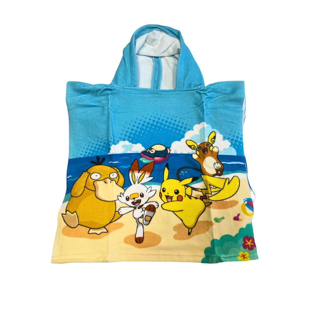 Poncho con cappuccio Asciugamano da spiaggia Mare e piscina Accappatoio in microfibra 55X90 cm asciugatura rapida, ultra morbido (Multicolore)