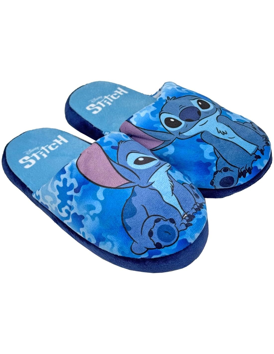 Pantofole Ciabatte per Bambini e Ragazzi Morbide e Calde per STITCH (Azzurro, Sistema Taglie Calzatu 2