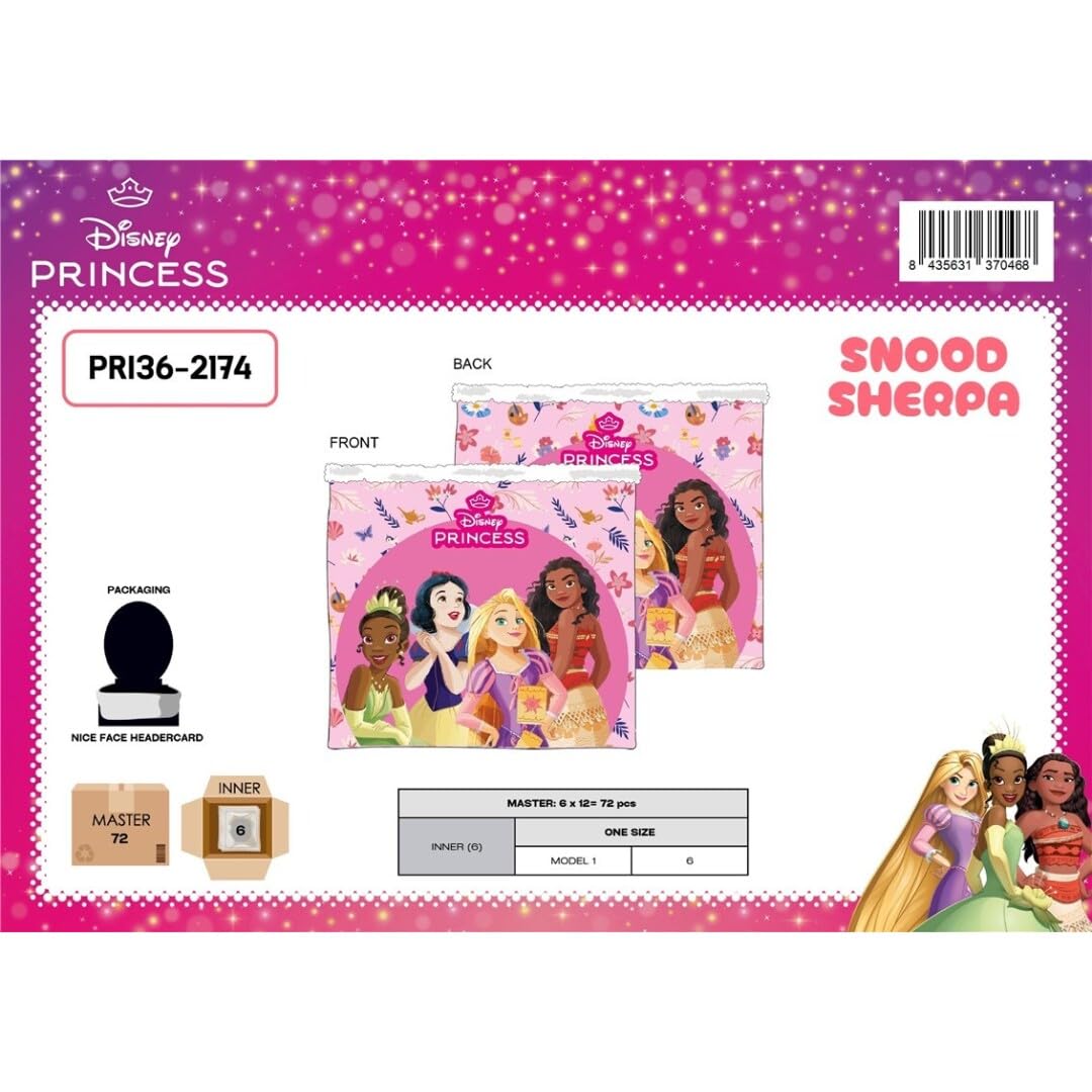 Disney Principesse Snood Sherpa, Scaldacollo Bambina, Taglia Unica