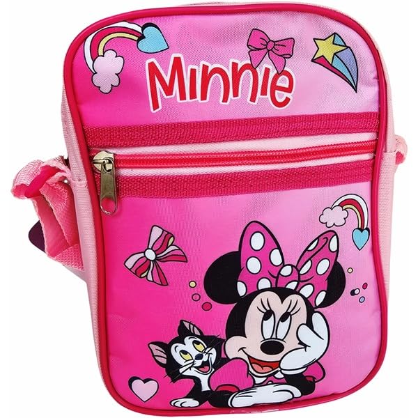 Borsello Bambino Marsupio Tracolla Ragazzo Spalla Regolabile Viaggio Sportivo Tempo Libero Gadget MINNIE MOUSE Topolina