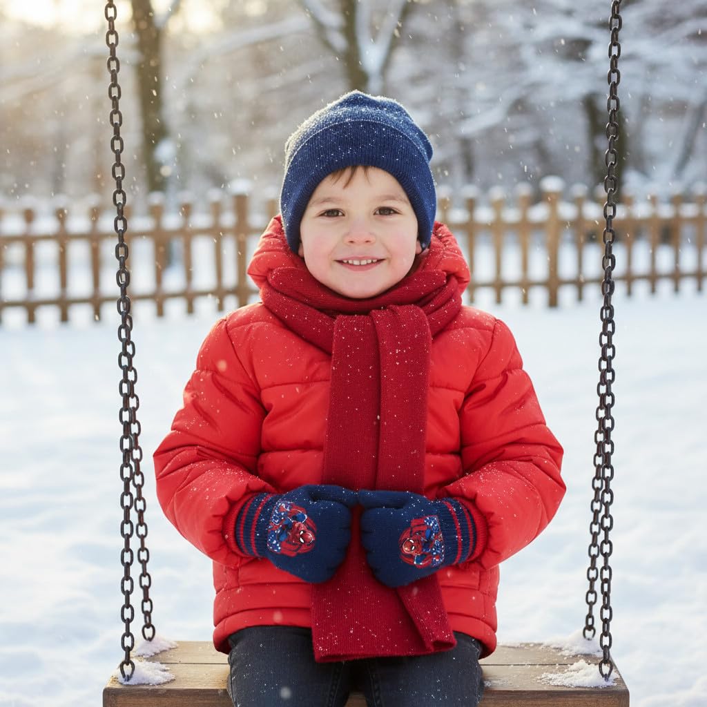 Guanti Invernali per Bambini 2 pcs Inverno Unisex Taglia unica (STITCH Celeste) 3