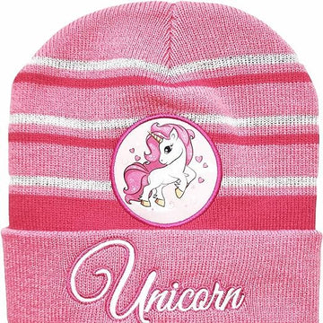 Cappello Invernale Morbido e Caldo Bambini UNICORNO (Rosa)