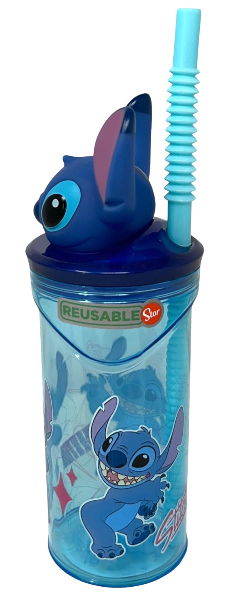 Bicchiere 360ml con Cannuccia e Personaggio 3D per Bambini 4
