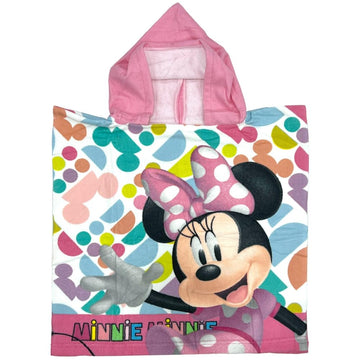 Poncho con cappuccio Asciugamano da spiaggia Mare e piscina Accappatoio in microfibra 55X90 cm asciugatura rapida, ultra morbido  MINNIE MOUSE