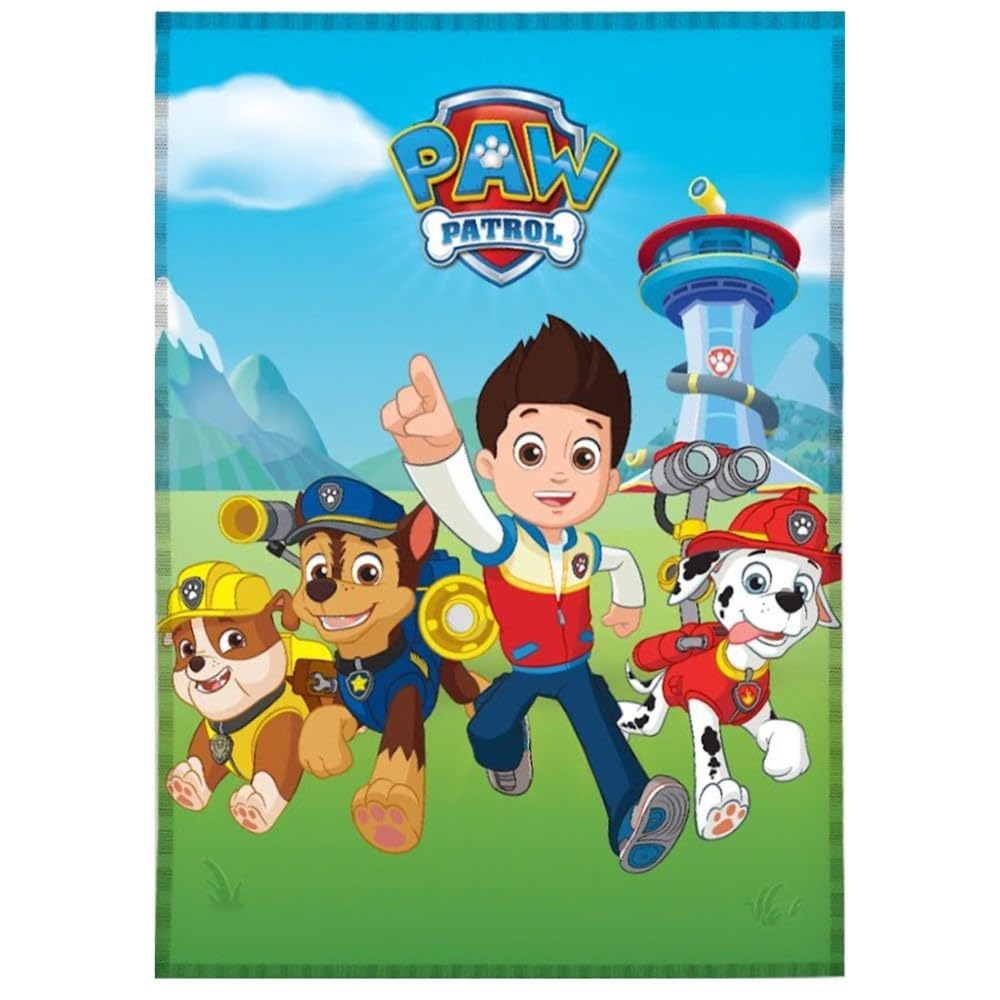Coperta Plaid Morbida e Calda 100x140cm  Bambini Pile con stampa (Paw Patrol)