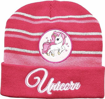 Cappello Invernale Morbido e Caldo Bambini UNICORNO Corallo