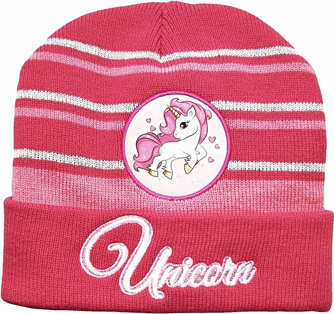 Cappello Invernale Morbido e Caldo Bambini UNICORNO Corallo