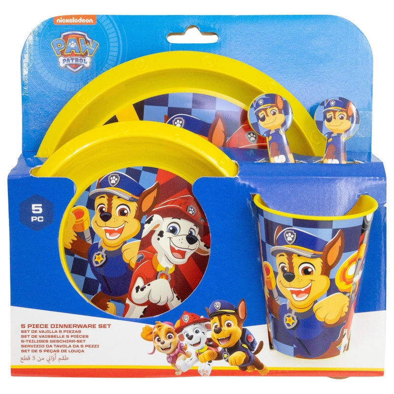 Set di stoviglie riutilizzabile per bambini bicolore – Set composto da 5 pezzi: Piatto, ciotola, bicchieri e posate per 