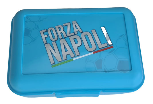 NAPOLI | Contenitore Portapranzo Porta merenda Scatola Sandwich Box  Bambini Tifoso (Forza NAPOLI)
