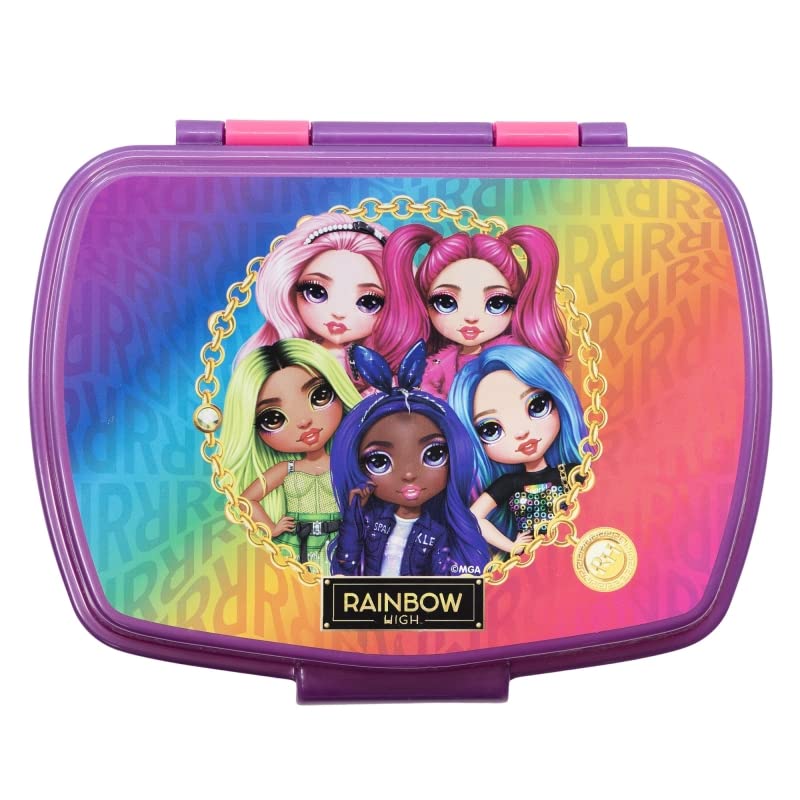Contenitore Portapranzo Porta merenda Scatola Sandwich Box  Bambini (Rainbow High)