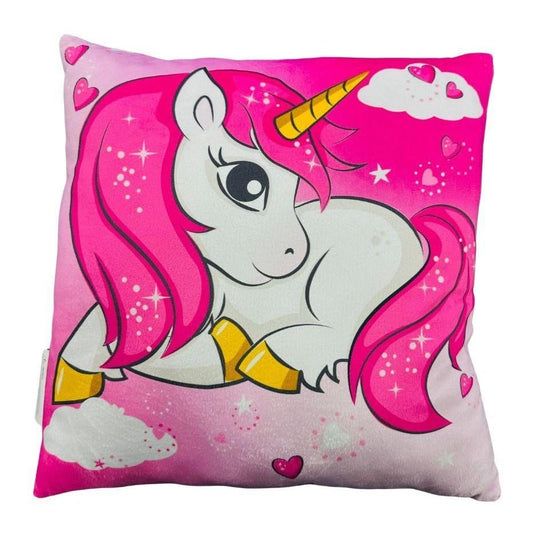 Cuscino Arredo 40x40 cm morbido con imbottitura 100% poliestere (UNICORNO)