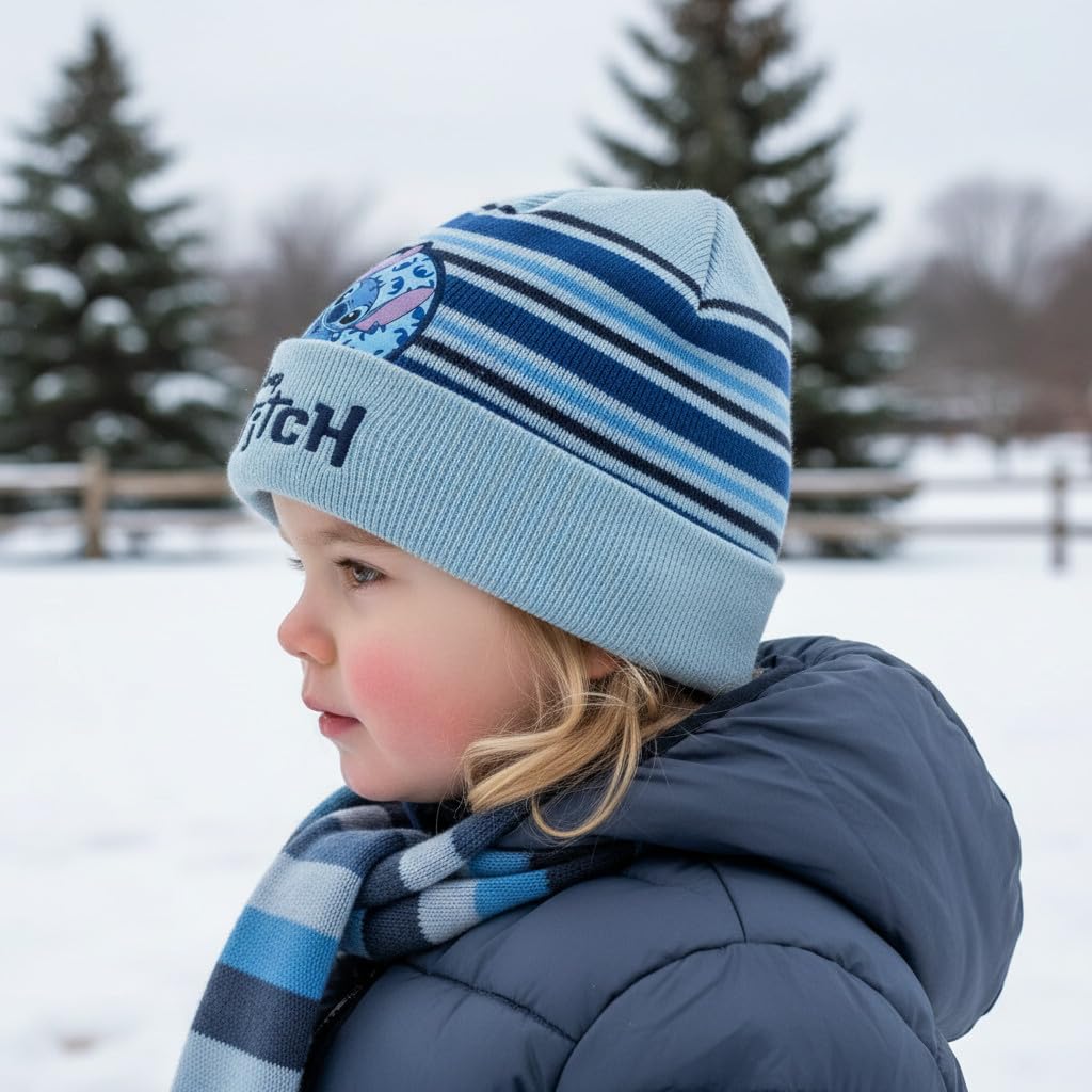Cappello Invernale Stitch per Bambini Taglia Unica Morbido e Caldo