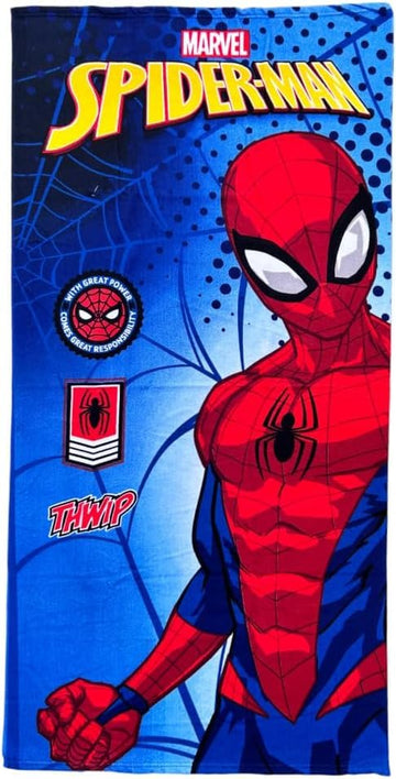 Telo Mare Asciugamano da spiaggia e piscina in microfibra CM. 140X70 asciugatura rapida, ultra morbido ( SPIDERMAN)
