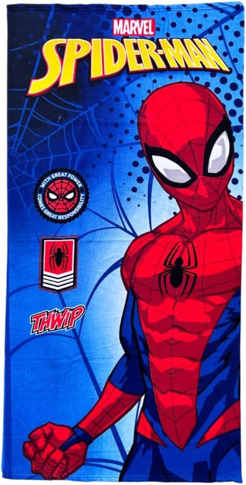 Telo Mare Asciugamano da spiaggia e piscina in microfibra CM. 140X70 asciugatura rapida, ultra morbido ( SPIDERMAN)