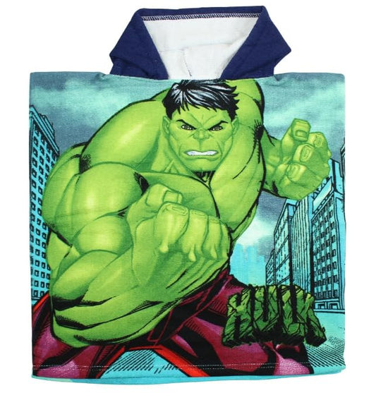 Poncho con cappuccio Asciugamano da spiaggia Mare e piscina Accappatoio in microfibra 55X90 cm asciugatura rapida, ultra morbido bimba  HULK Avengers