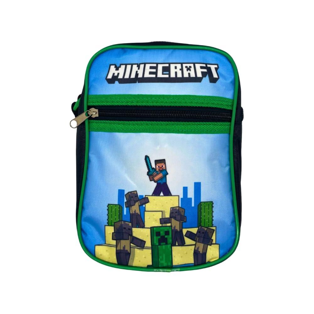 Borsello Bambino Marsupio Tracolla Ragazzo Spalla Regolabile Viaggio Sportivo Tempo Libero Gadget Minecraft