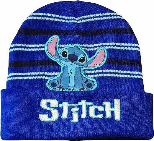 Cappello Invernale Morbido e Caldo  Bambini STITCH Azzurro