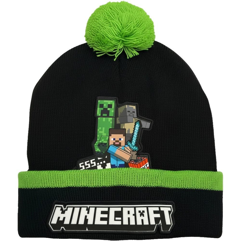 Berretto Invernale Minecraft Bambini con Pon Pon Taglia Unica 2