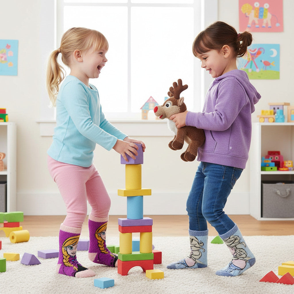2 paia Calzini Antiscivolo Disney Frozen Bambini