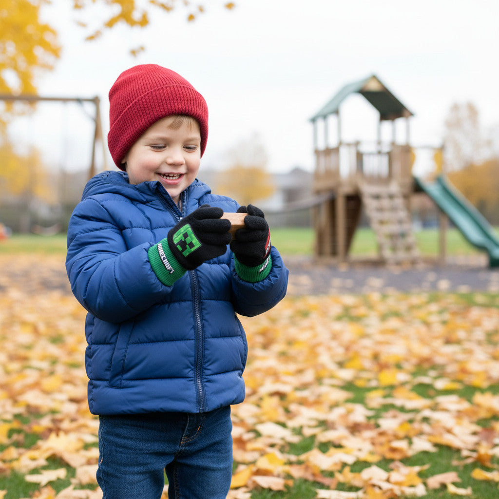 Guanti Minecraft Bambini Invernali Taglia Unica