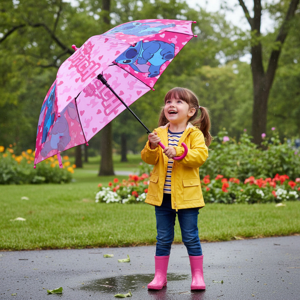 Ombrello per Bambini in Tessuto con Apertura Automatica e Struttura 8 Raggi