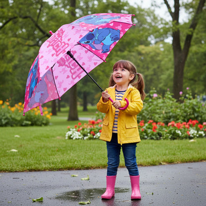 Ombrello per Bambini in Tessuto con Apertura Automatica e Struttura 8 Raggi