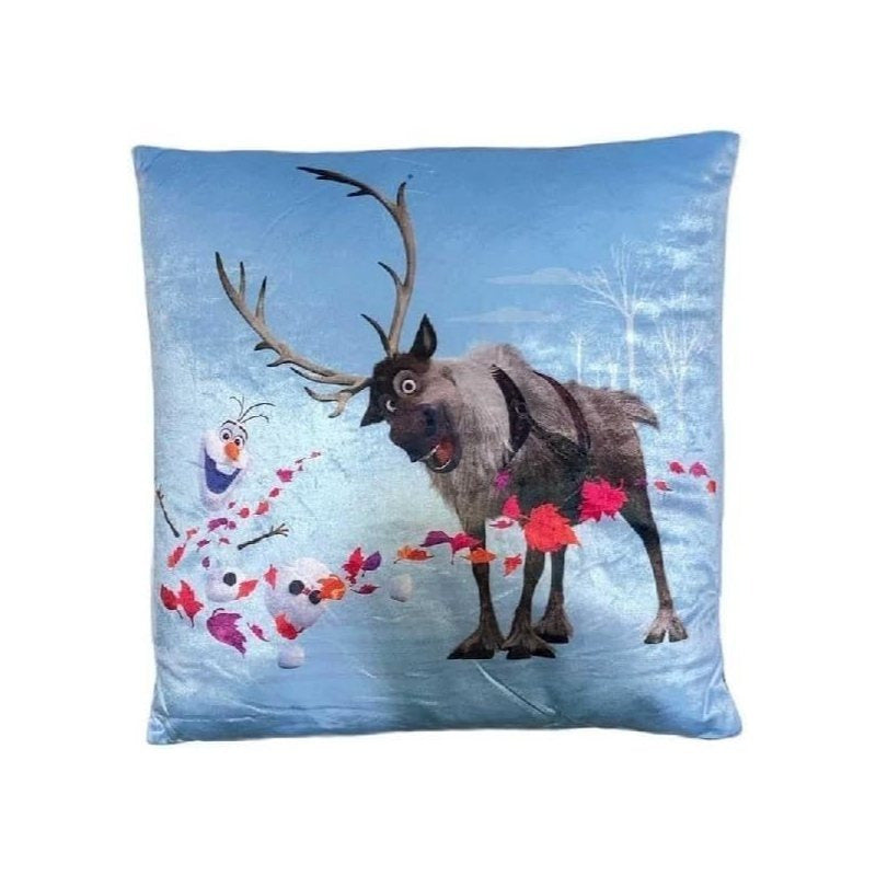 FROZEN - Cuscino Ufficiale Arredo 40x40 cm morbido con imbottitura 100% poliestere per cameretta bambini e ragazzi