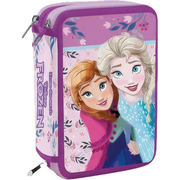 Portapenne Astuccio Triplo Borsellino Scuola e Asilo per Bambini e Ragazzi FROZEN