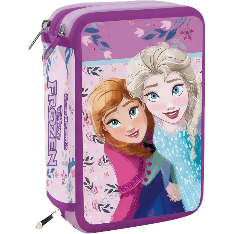 Portapenne Astuccio Triplo Borsellino Scuola e Asilo per Bambini e Ragazzi FROZEN