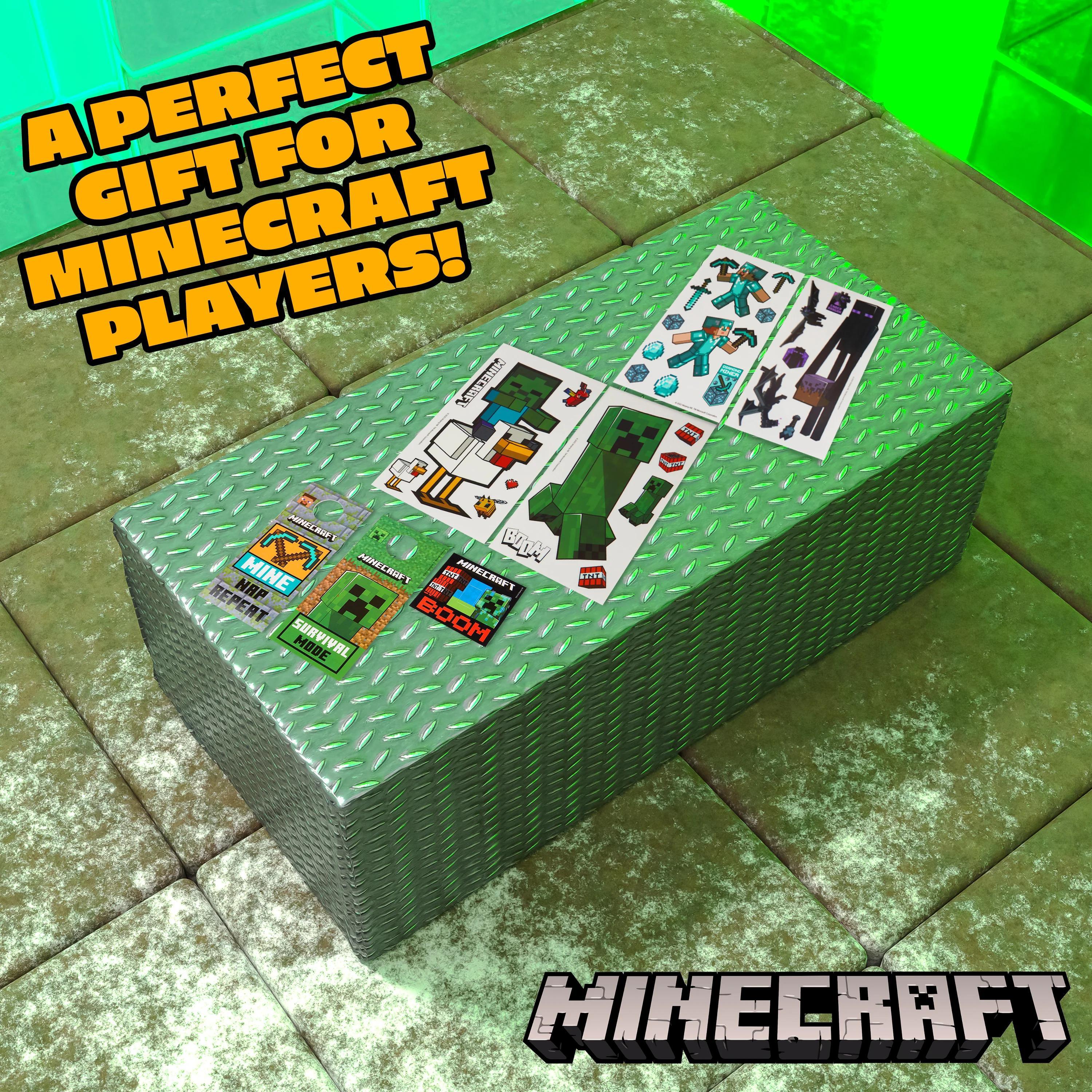 Minecraft - Stickers e accessori - Adesivi per finestra o mobili - Decorazioni cameretta Ragazzi