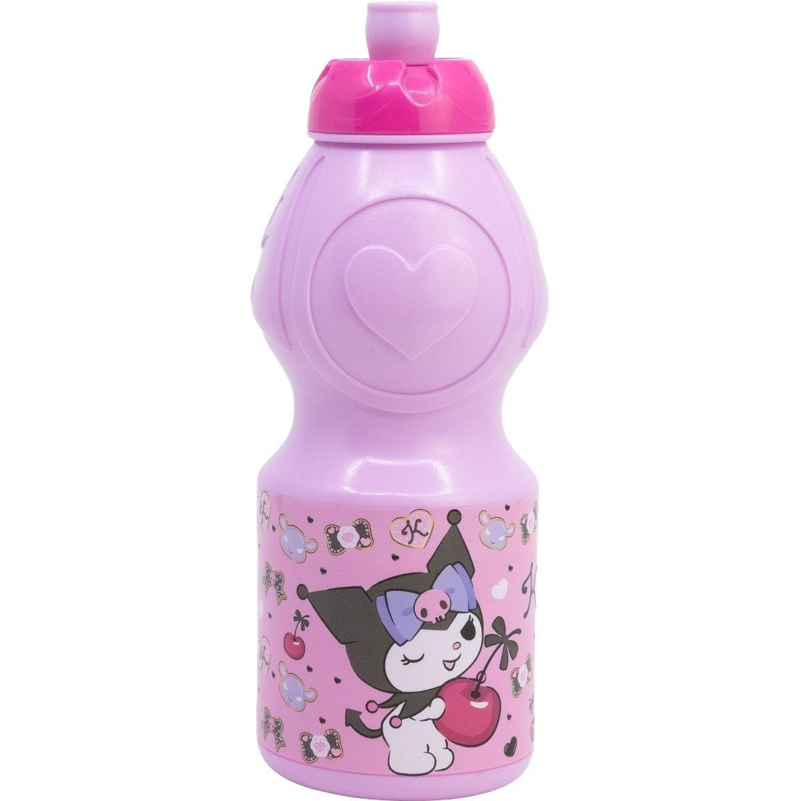 KUROMI - Borraccia Sport in plastica Bottiglia per Bambini 400ML con beccuccio retraibile