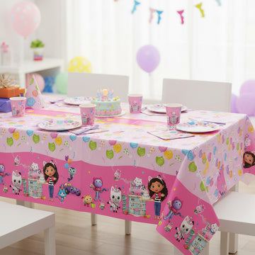 Tovaglia decorazione per compleanno dei bambini e feste a tema, Rettangolare, 120 cm x 180 cm, lavabile GABBY
