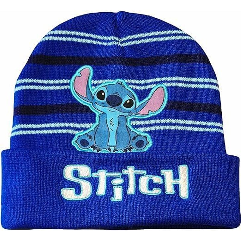 Cappello Invernale Morbido e Caldo Bambini STITCH Azzurro