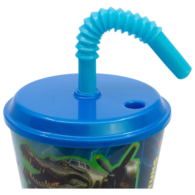 Bicchiere Per Bambini Con Cannuccia e coperchio Riutilizzabile - 430 ml - BRAINROT